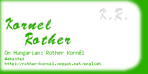 kornel rother business card